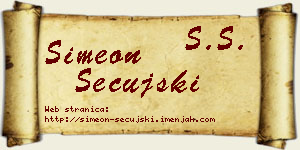 Simeon Sečujski vizit kartica